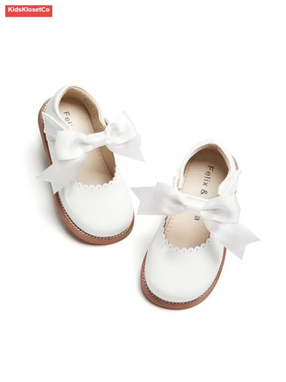 Toddler Girls Mary Jane Dress Shoes Ballet Flats with Hook & Loop Closure